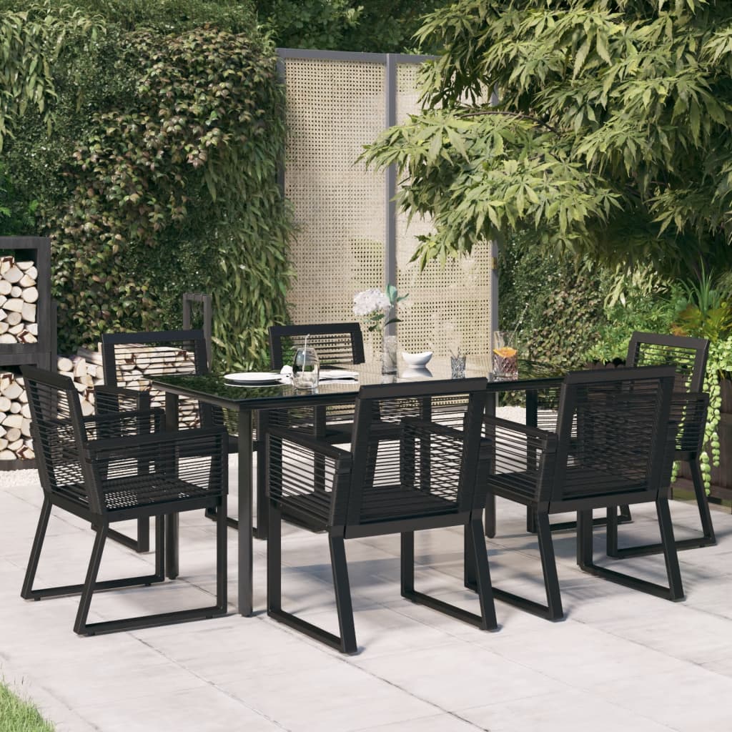 vidaXL 9-delige Tuinset zwart