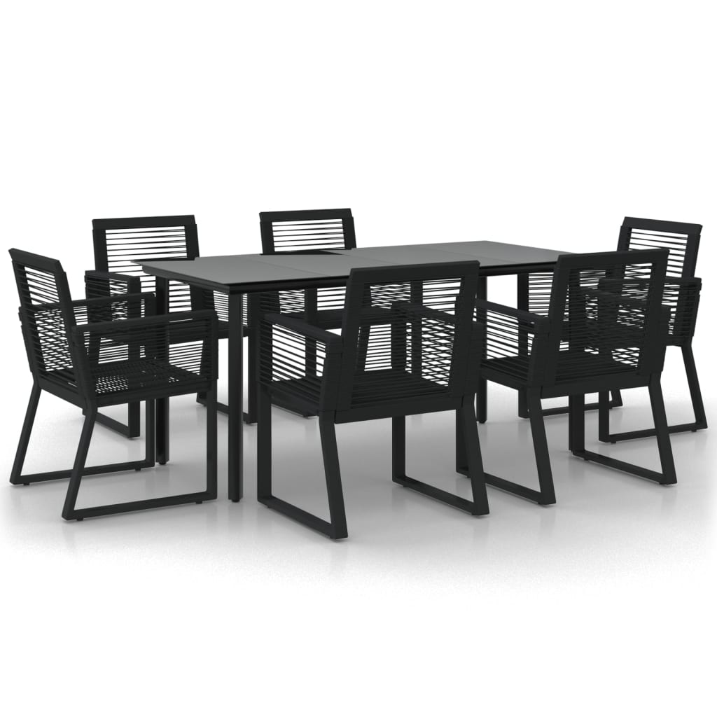 vidaXL 9-delige Tuinset zwart
