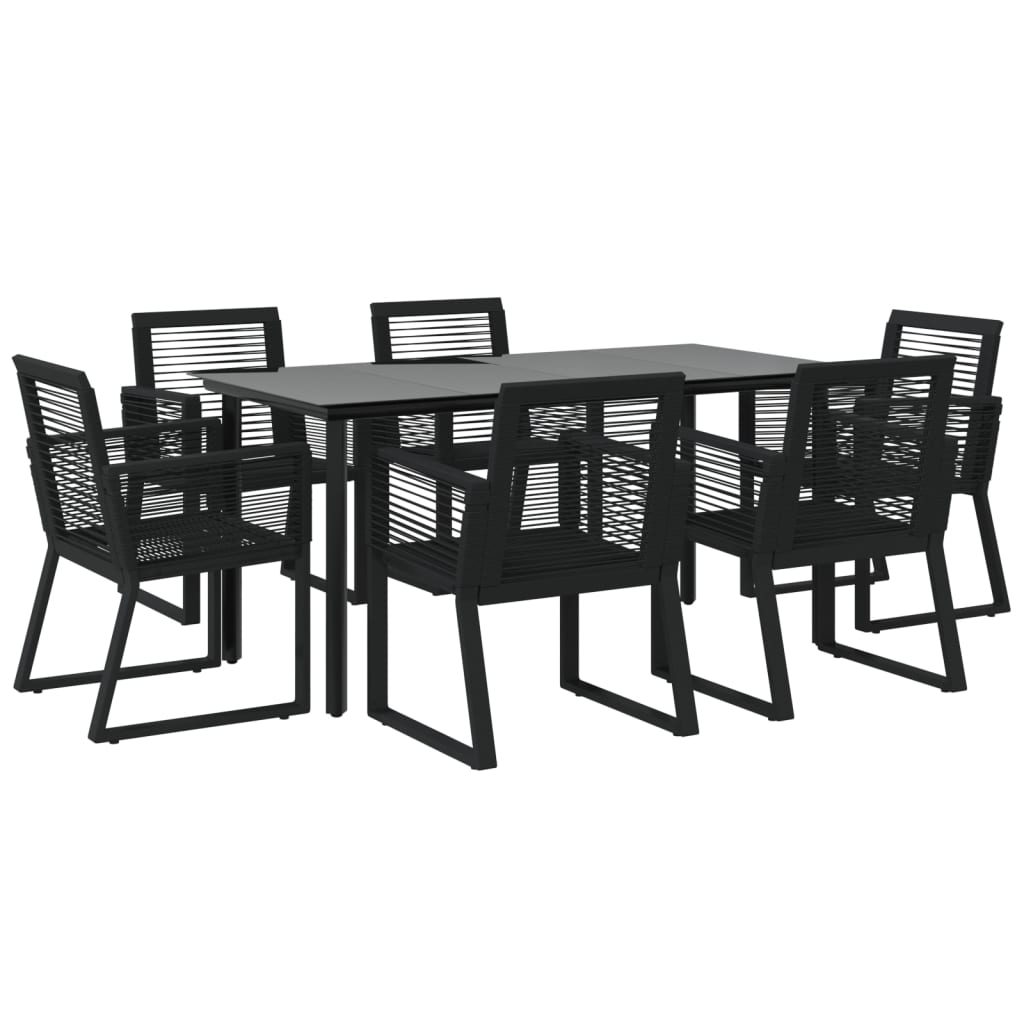 vidaXL 9-delige Tuinset zwart