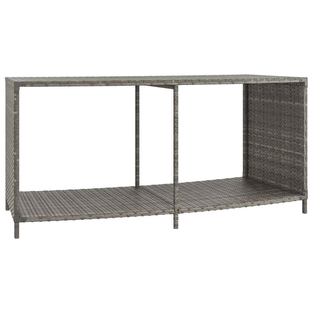 vidaXL Hottub-ombouw poly rattan massief acaciahout grijs