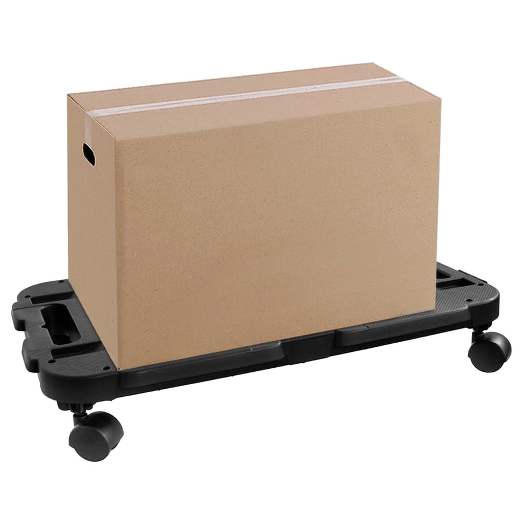 vidaXL Transporttrolley 200 kg polypropeen zwart