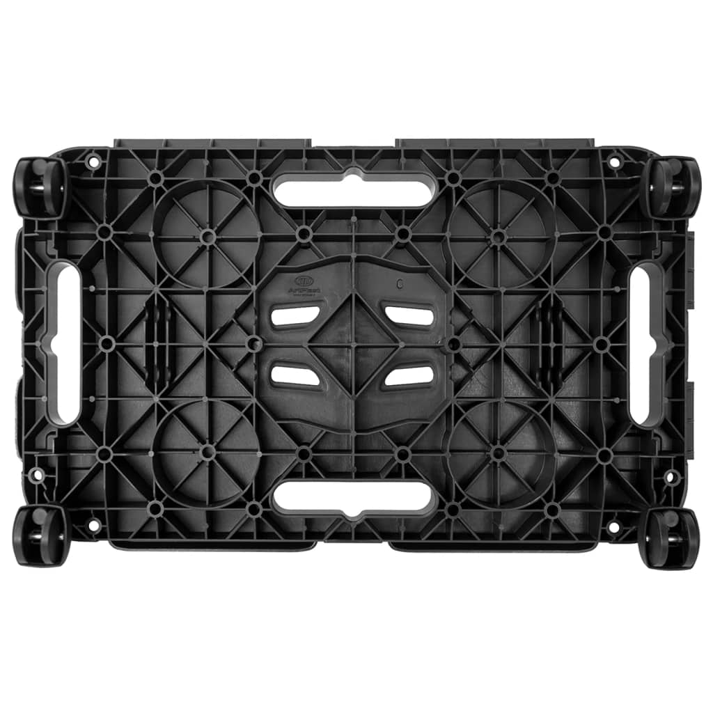 vidaXL Transporttrolley 200 kg polypropeen zwart