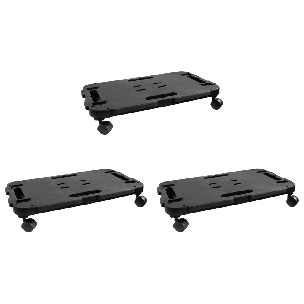 vidaXL Transporttrolley 200 kg polypropeen zwart