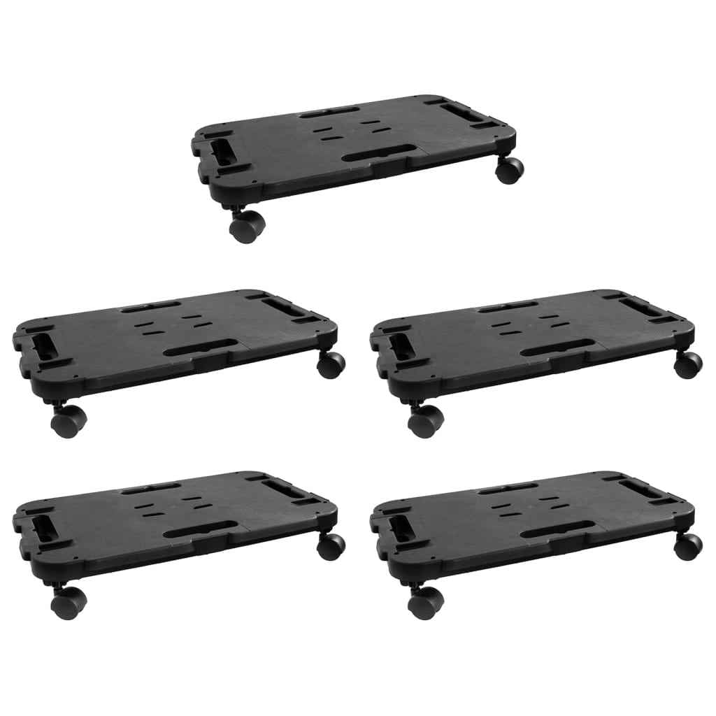 vidaXL Transporttrolley 200 kg polypropeen zwart