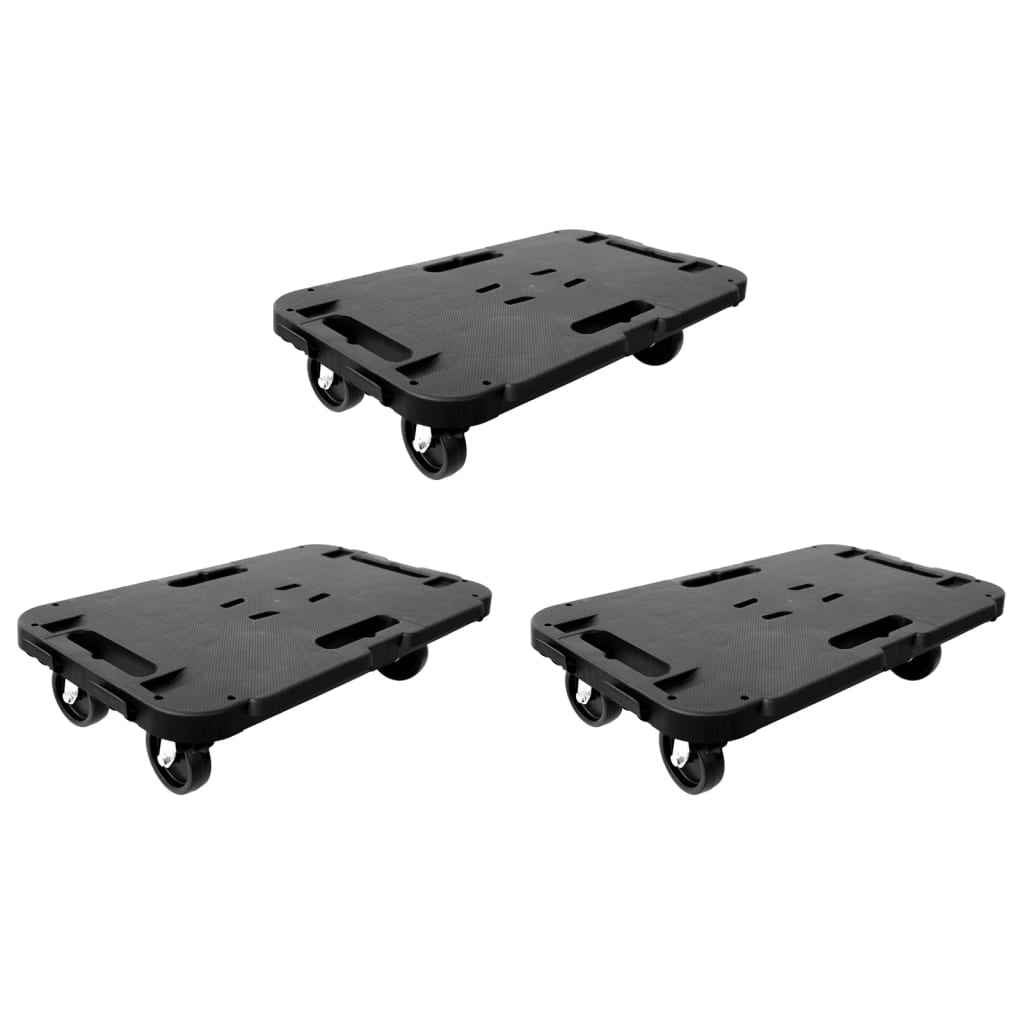 vidaXL Transporttrolley 300 kg polypropeen zwart