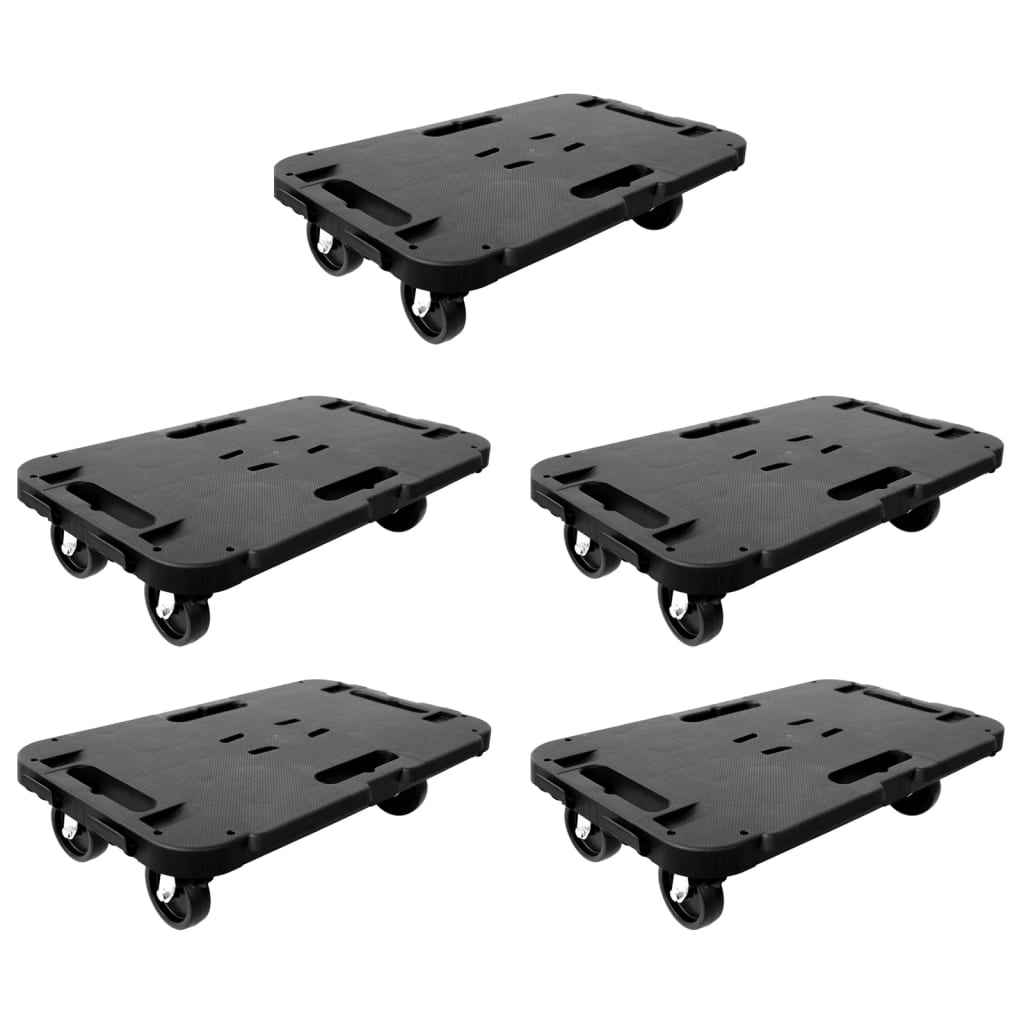 vidaXL Transporttrolley 300 kg polypropeen zwart