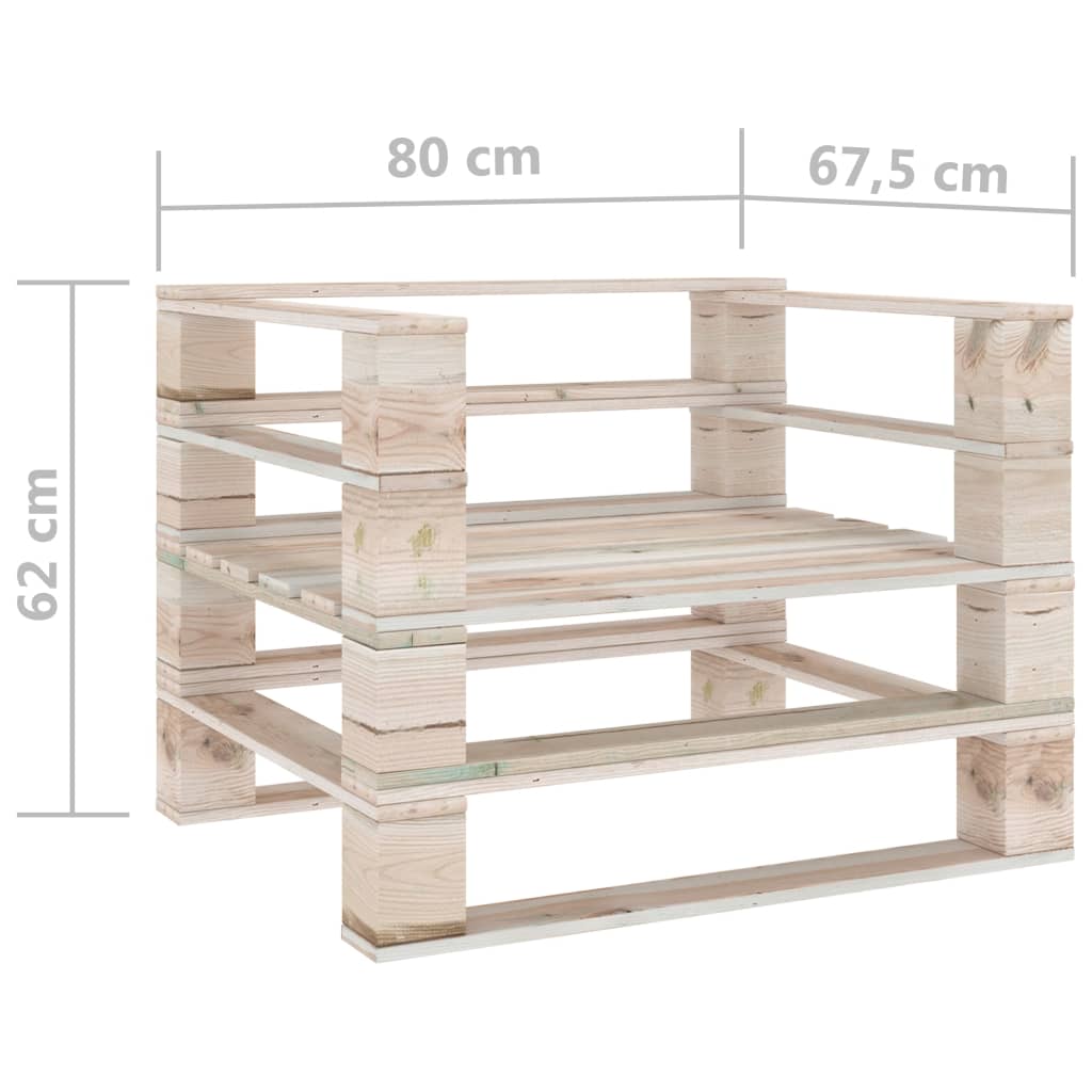 vidaXL Tuinbank pallet geïmpregneerd grenenhouten