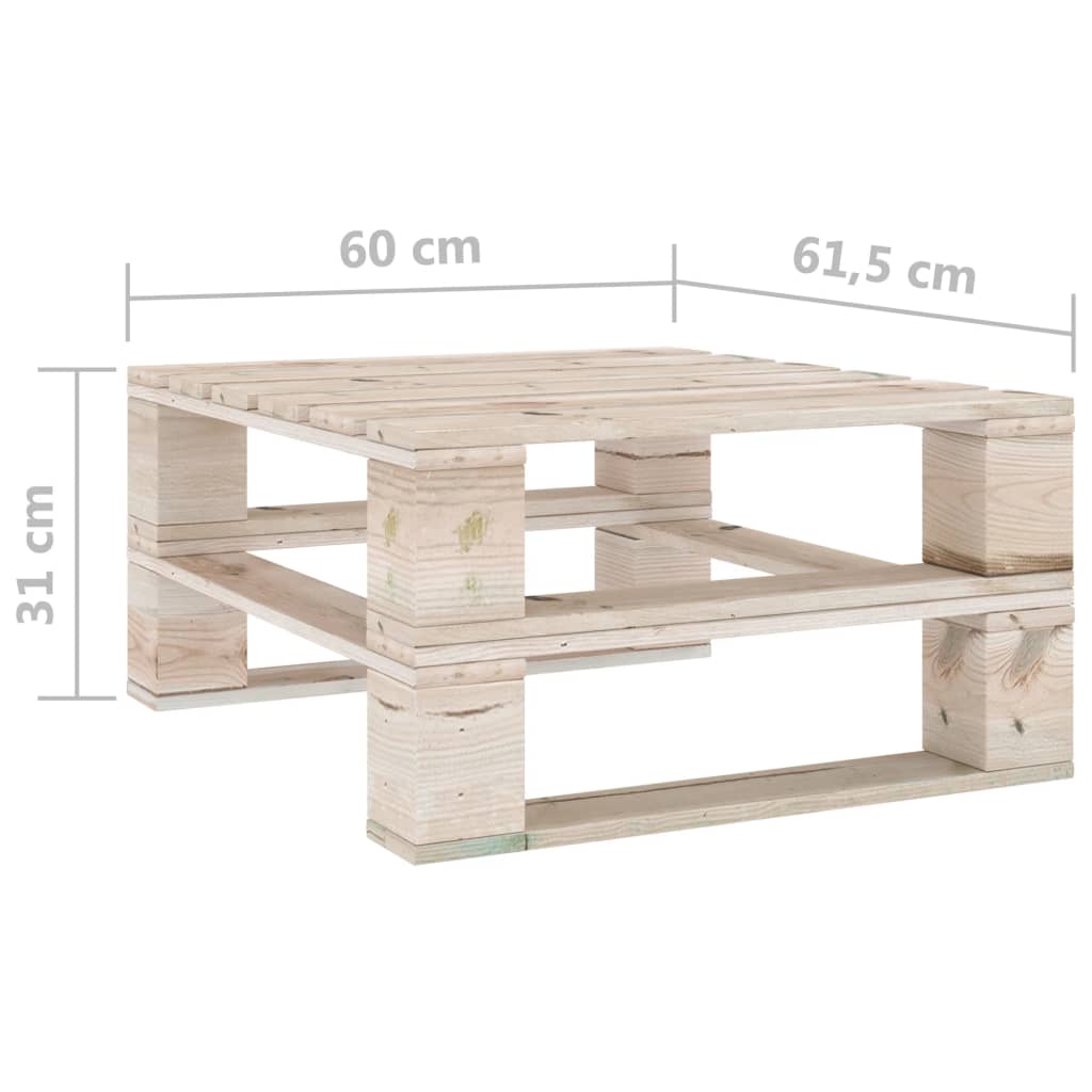 vidaXL Tuintafel pallet geïmpregneerd grenenhout