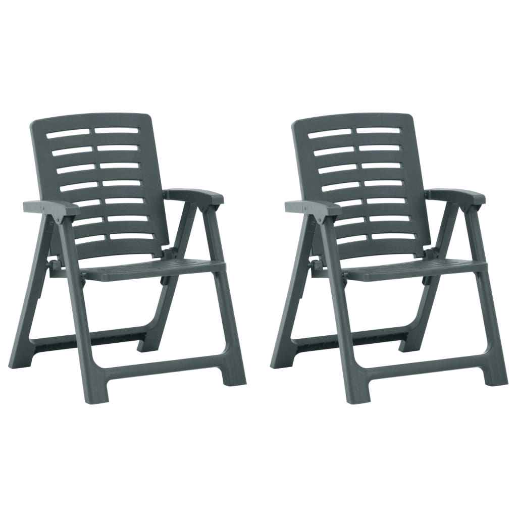 vidaXL Tuinstoelen 2 st kunststof groen
