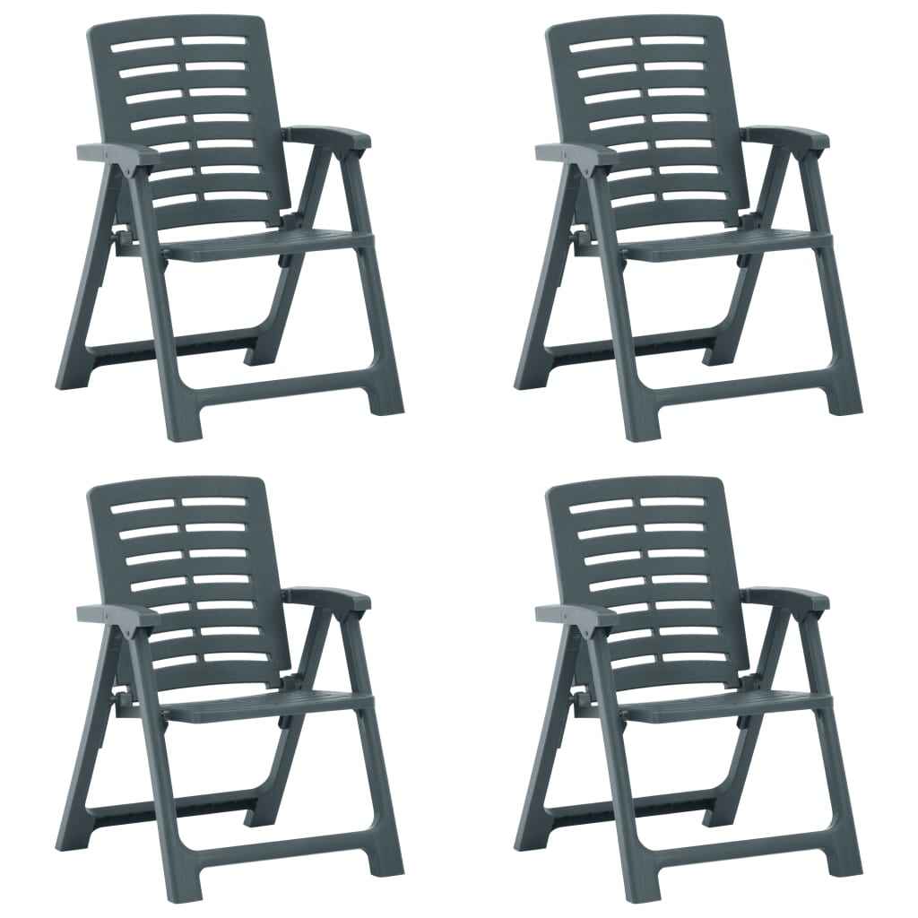 vidaXL Tuinstoelen 2 st kunststof groen