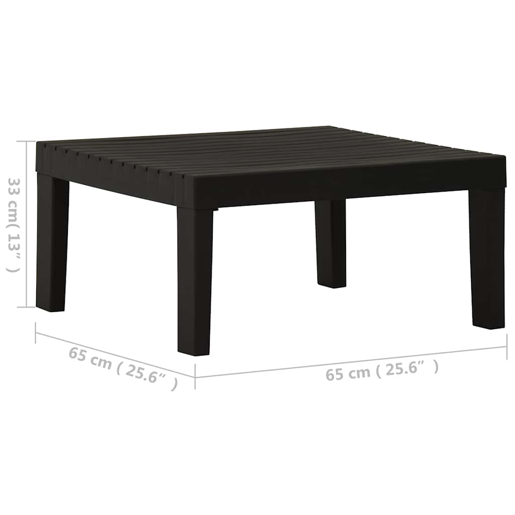 vidaXL 6-delige Loungeset met kussens kunststof grijs