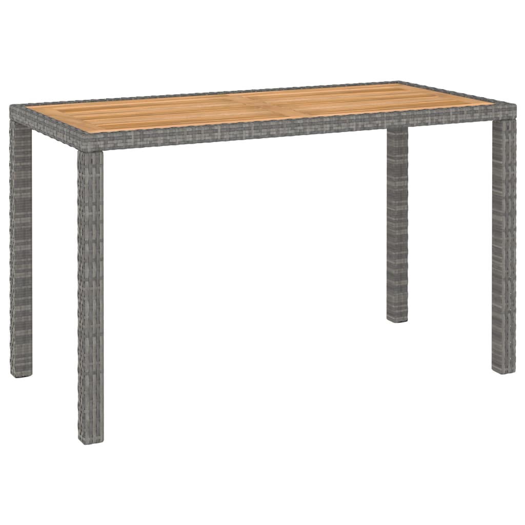 vidaXL 6-delige Tuinset poly rattan en acaciahout grijs
