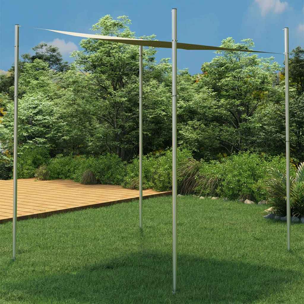 vidaXL Zonnezeilpaal 200 cm roestvrij staal