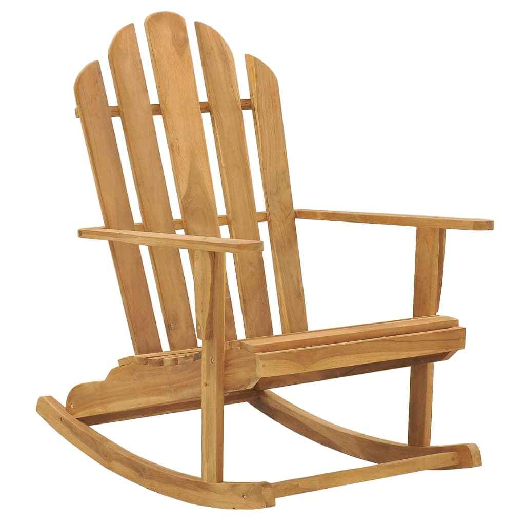 vidaXL Schommelstoel Adirondack massief teakhout