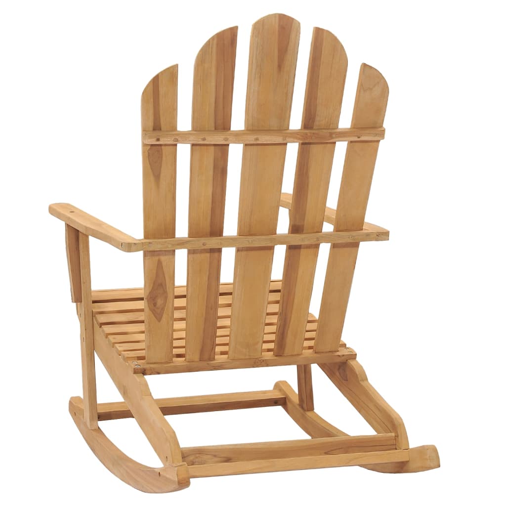 vidaXL Schommelstoel Adirondack massief teakhout