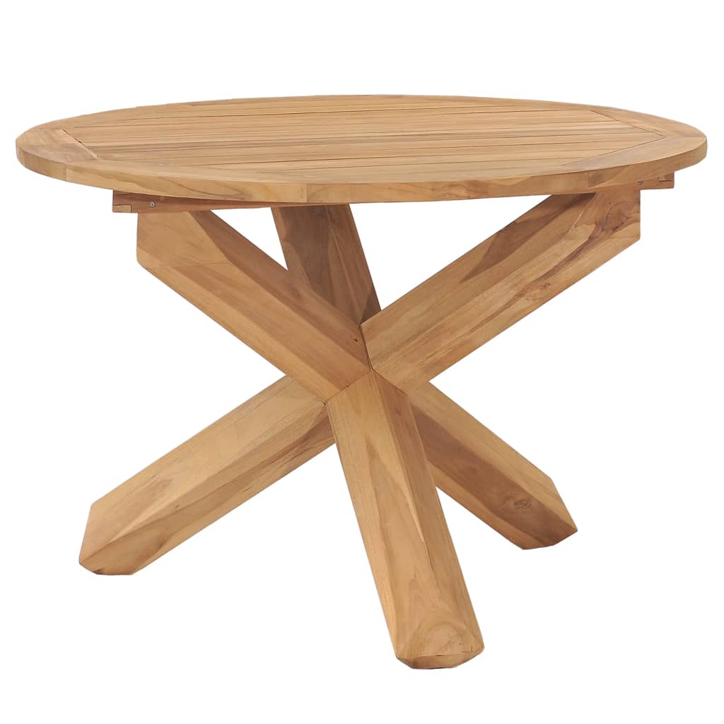 vidaXL Tuintafel Ø90x75 cm massief teakhout