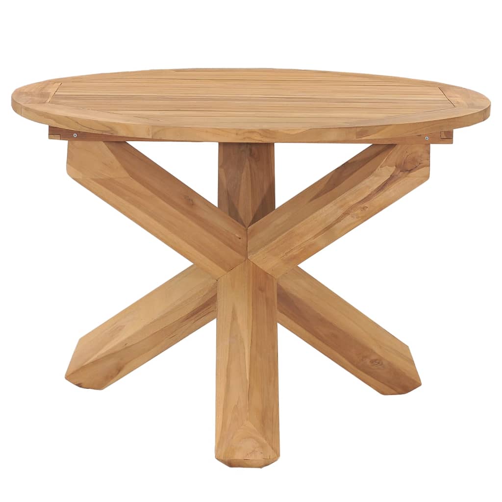 vidaXL Tuintafel Ø90x75 cm massief teakhout