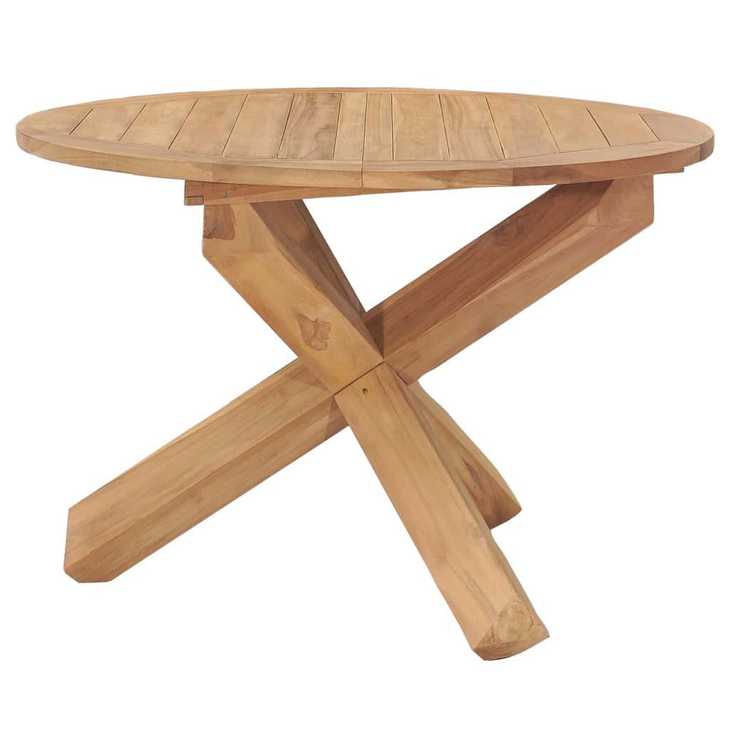 vidaXL Tuintafel Ø90x75 cm massief teakhout
