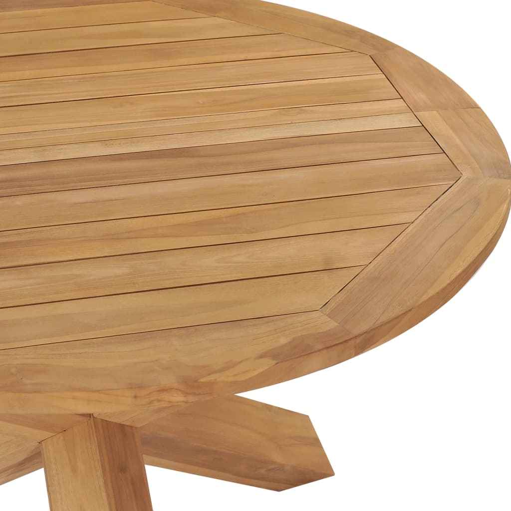 vidaXL Tuintafel Ø90x75 cm massief teakhout