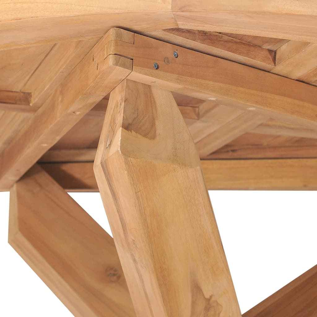 vidaXL Tuintafel Ø90x75 cm massief teakhout