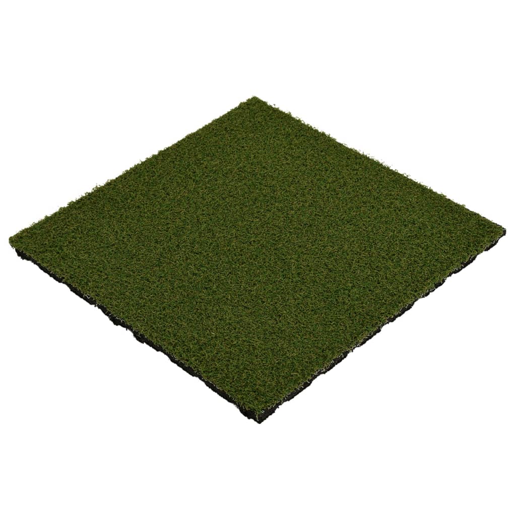 vidaXL Kunstgrastegels 4 st 50x50x2,5 cm rubber