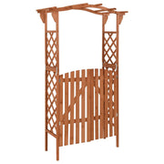 vidaXL Pergola met poort 116x40x204 cm massief vurenhout - Aashly
