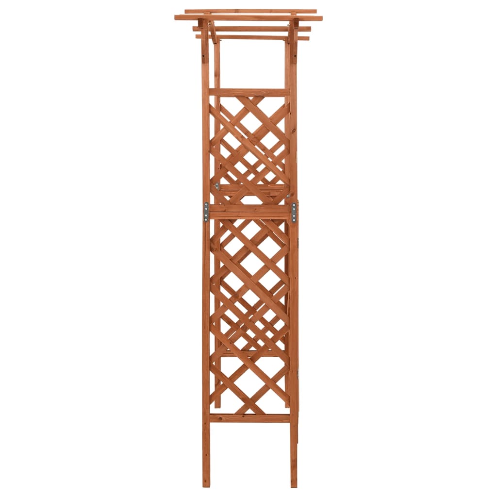 vidaXL Pergola met poort 116x40x204 cm massief vurenhout - Aashly