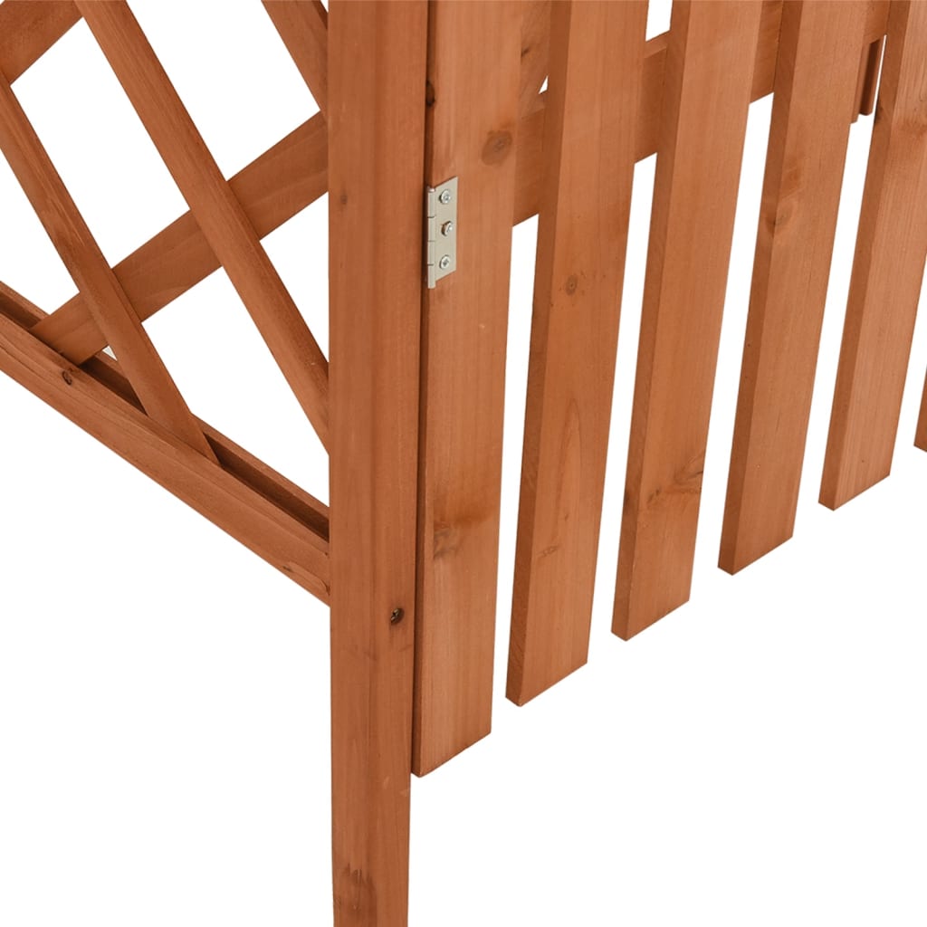vidaXL Pergola met poort 116x40x204 cm massief vurenhout - Aashly