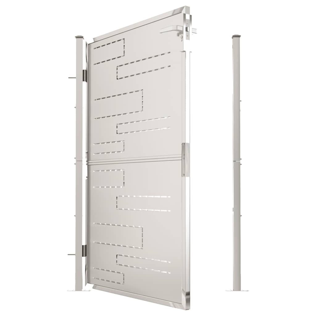 vidaXL Tuinpoort 100x70 cm roestvrij staal