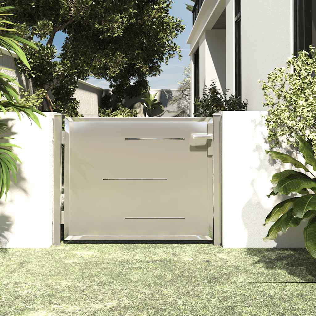 vidaXL Tuinpoort 100x70 cm roestvrij staal