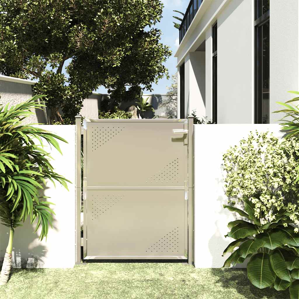 vidaXL Tuinpoort 100x70 cm roestvrij staal