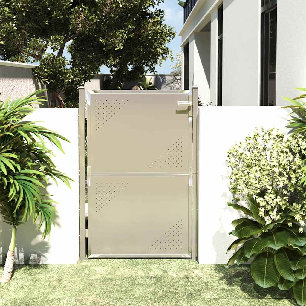 vidaXL Tuinpoort 100x70 cm roestvrij staal