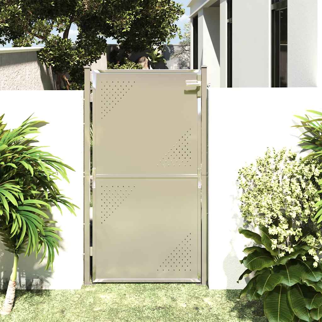 vidaXL Tuinpoort 100x70 cm roestvrij staal