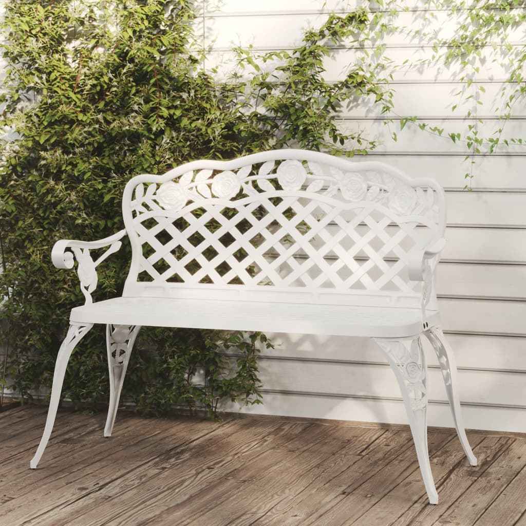vidaXL Tuinbank 108 cm gietaluminium groen