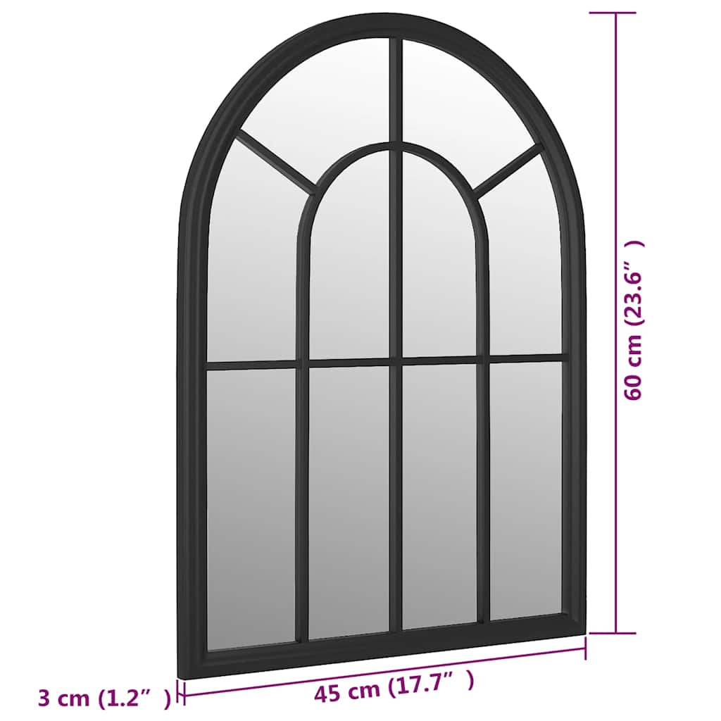 vidaXL Tuinspiegel 60x45 cm ijzer zandkleurig