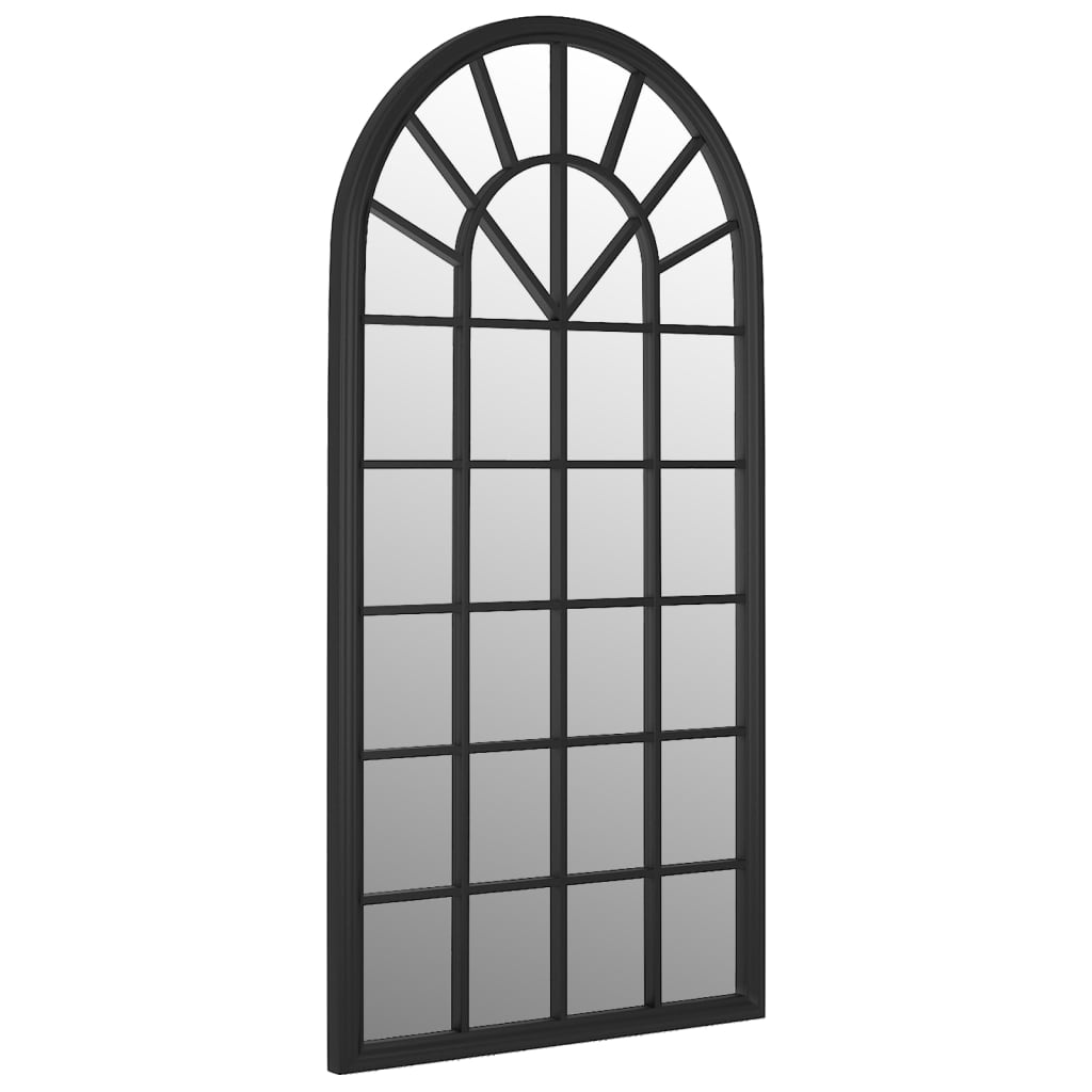 vidaXL Tuinspiegel 90x45 cm ijzer zandkleurig
