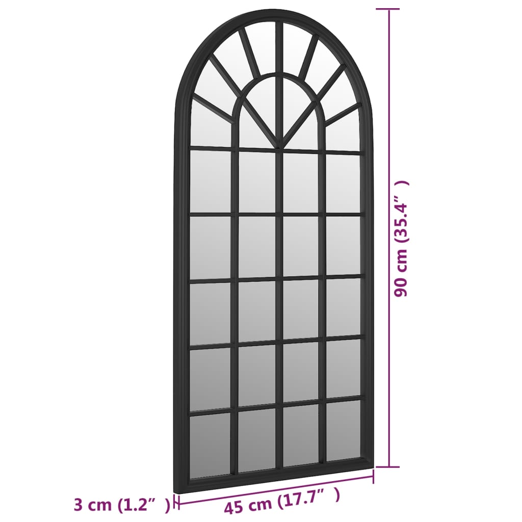 vidaXL Tuinspiegel 90x45 cm ijzer zandkleurig