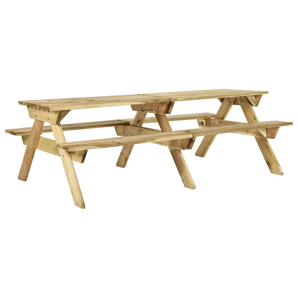 vidaXL Picnic table with benches 110x123x73 cm impregnated pinewood