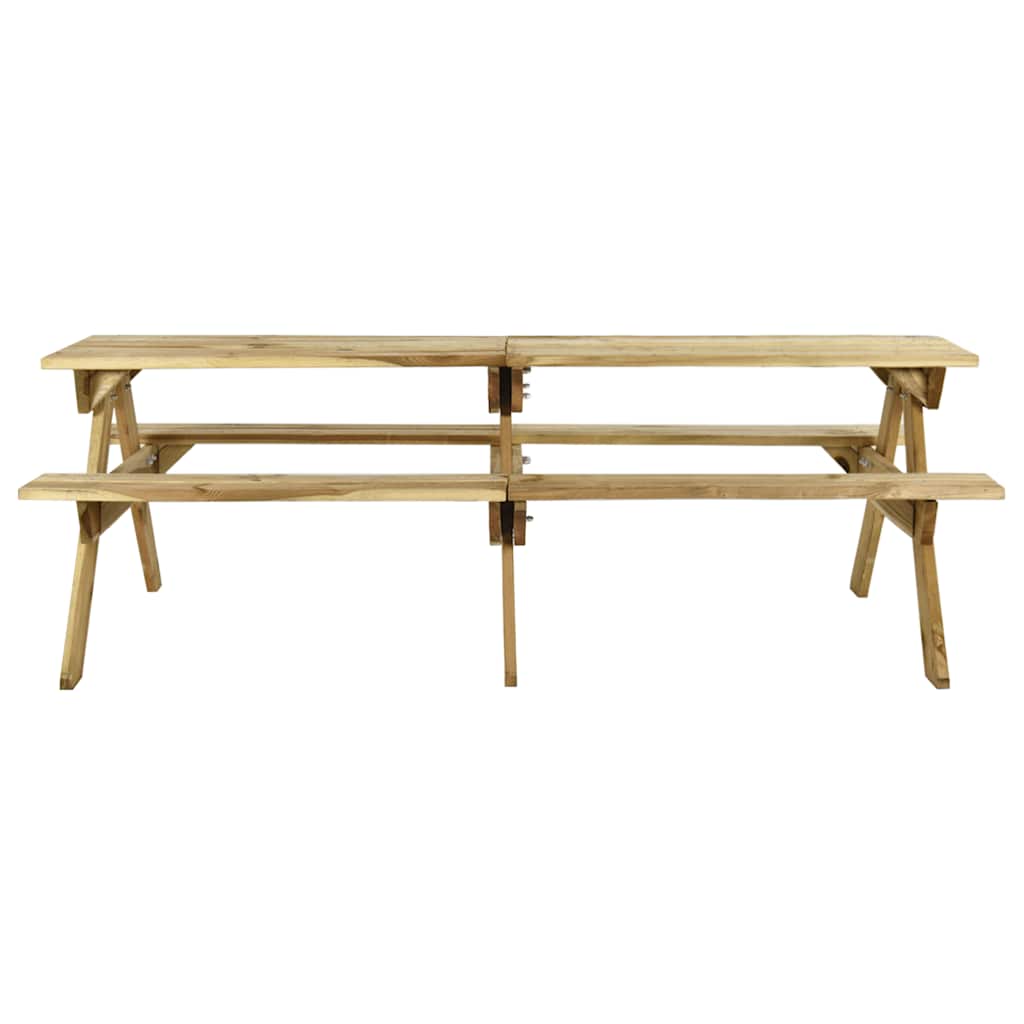 vidaXL Picnic table with benches 110x123x73 cm impregnated pinewood