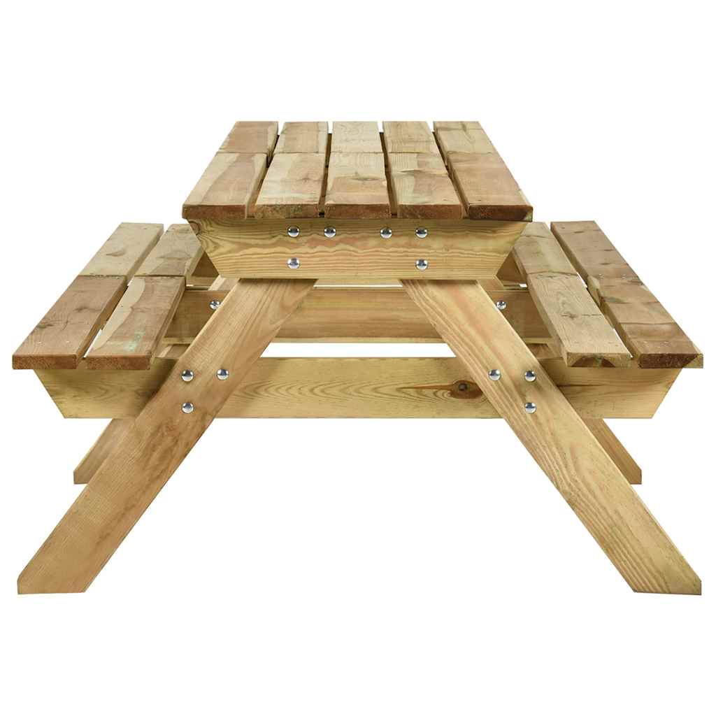 vidaXL Picnic table with benches 110x123x73 cm impregnated pinewood