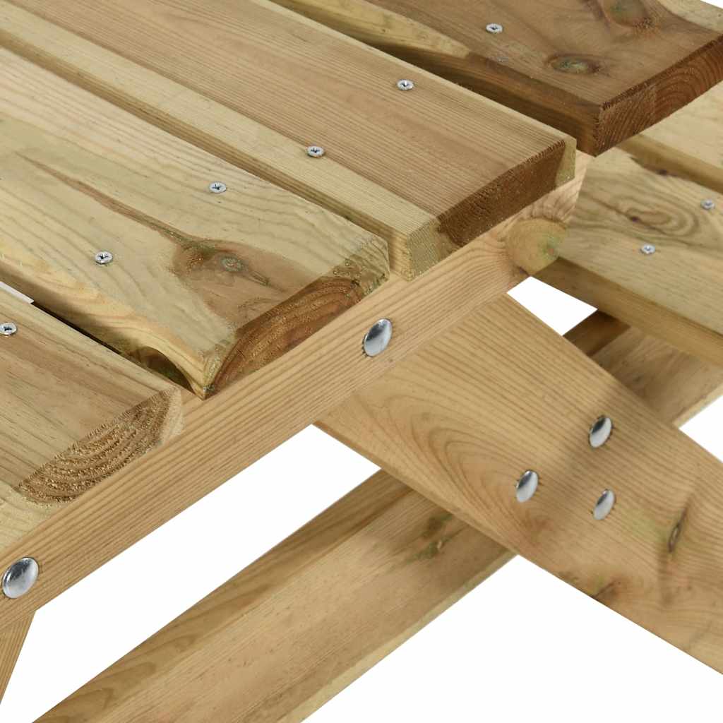 vidaXL Picnic table with benches 110x123x73 cm impregnated pinewood