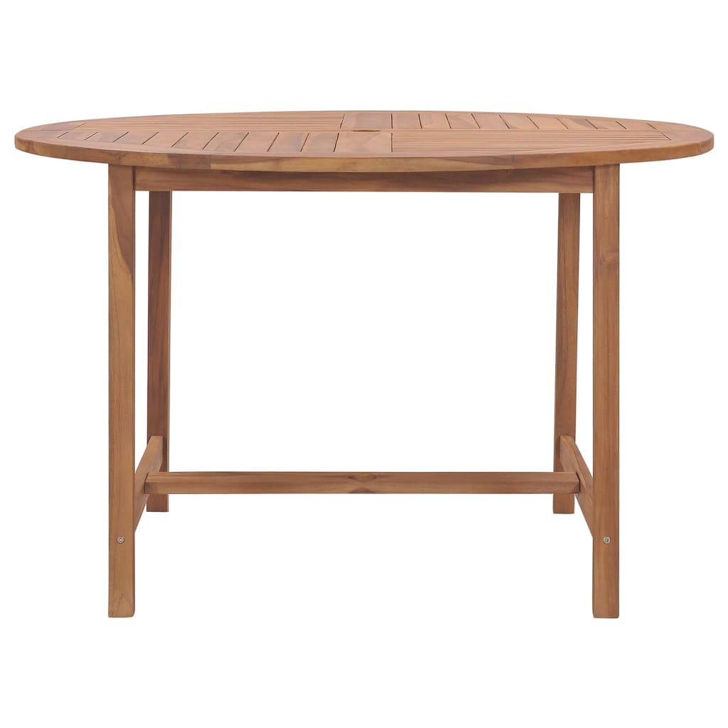 vidaXL Tuintafel Ø110x75 cm massief teakhout - Aashly