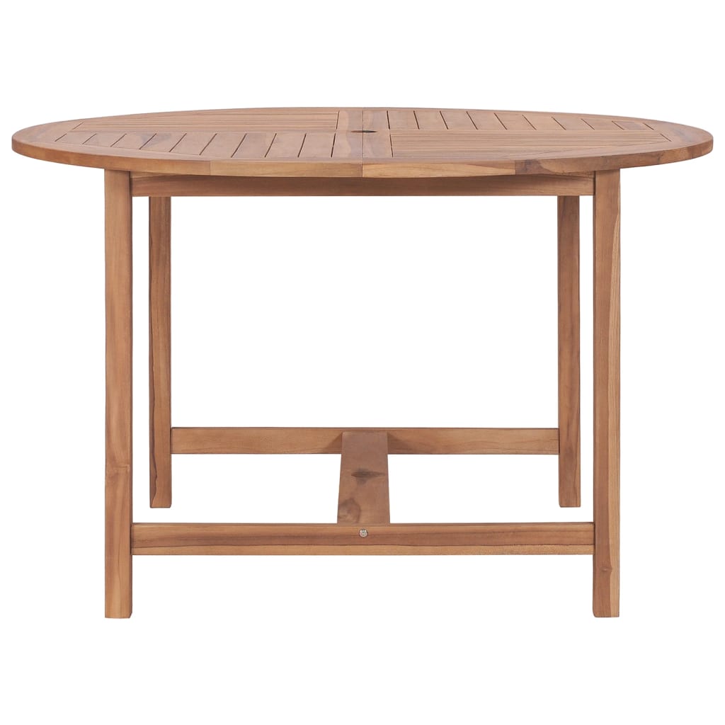 vidaXL Tuintafel Ø110x75 cm massief teakhout - Aashly