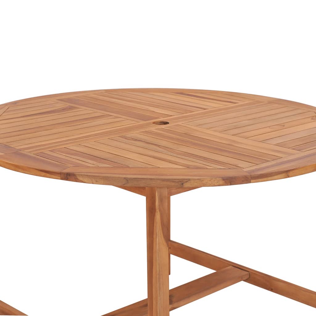 vidaXL Tuintafel Ø110x75 cm massief teakhout - Aashly