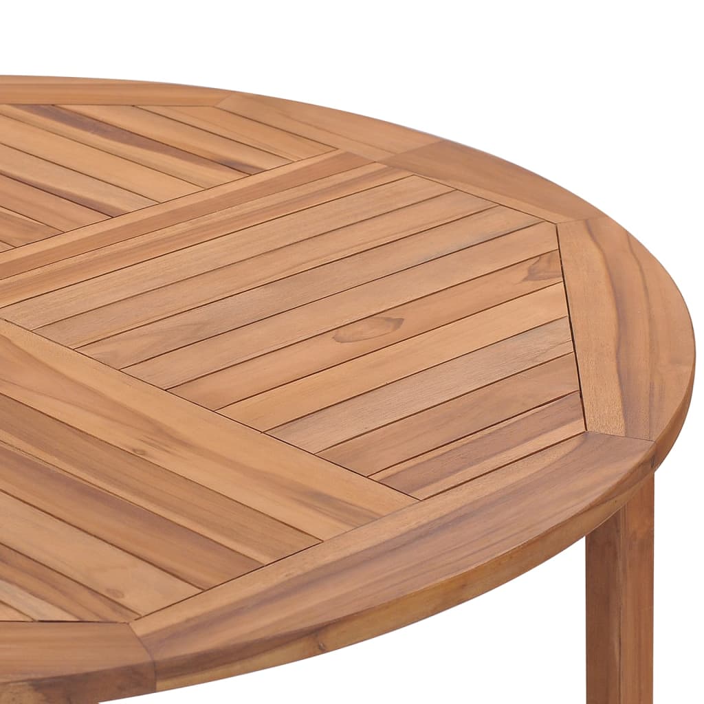 vidaXL Tuintafel Ø110x75 cm massief teakhout - Aashly
