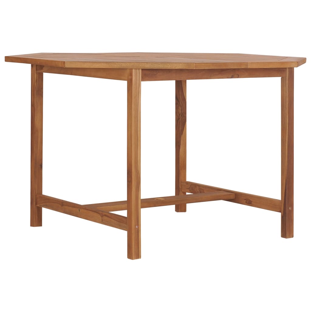 vidaXL Tuintafel Ø110x75 cm massief teakhout - Aashly