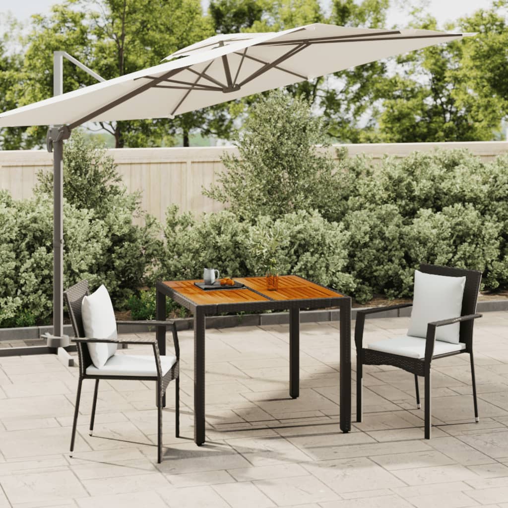 vidaXL 5-delige Tuinset met kussens poly rattan grijs