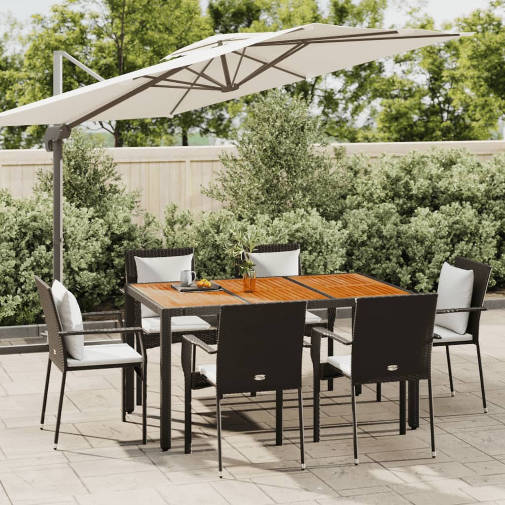 vidaXL 5-delige Tuinset met kussens poly rattan grijs