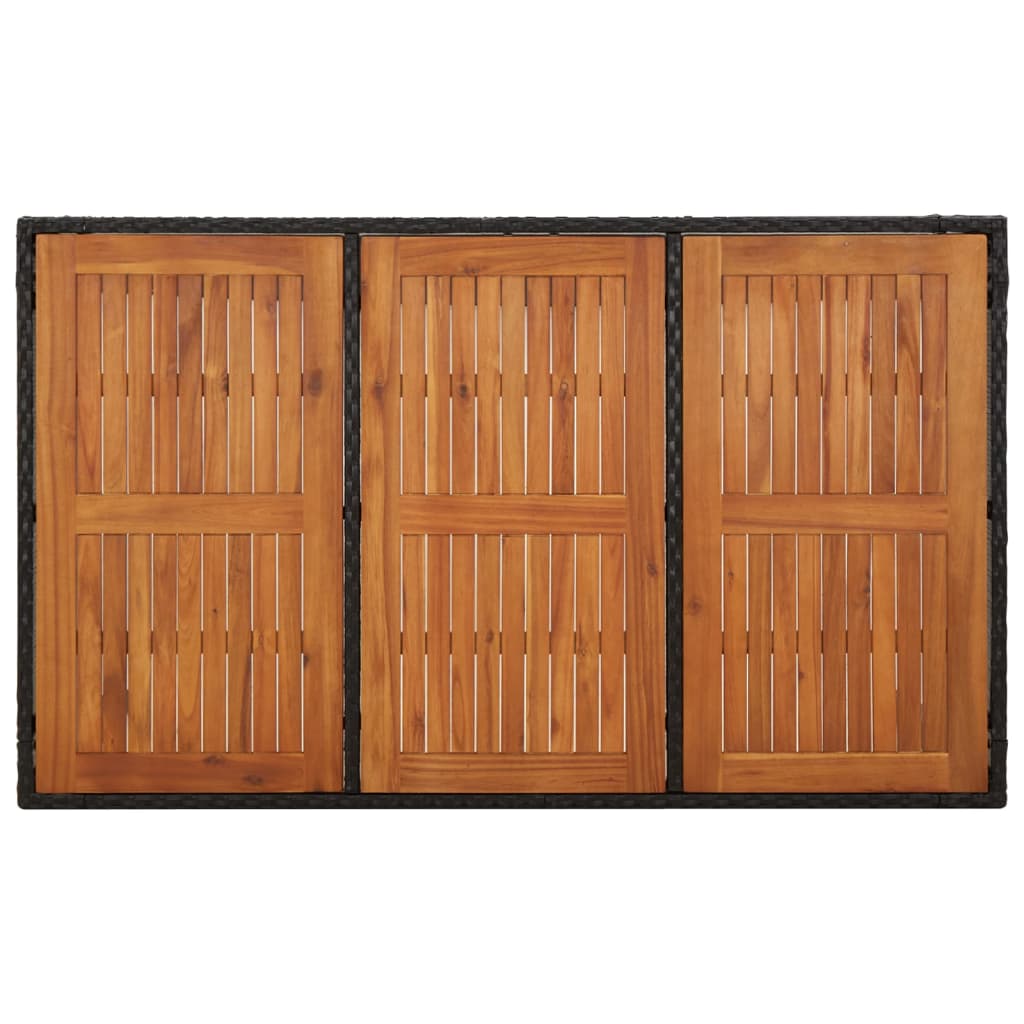 vidaXL 5-delige Tuinset met kussens poly rattan grijs