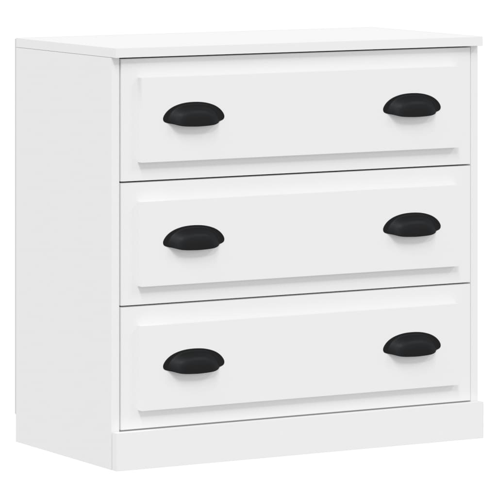 vidaXL Dressoirs 3 st bewerkt hout hoogglans wit